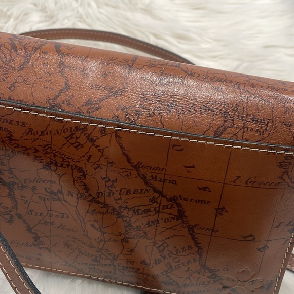 PATRICIA NASH Riot Rust Signature Map Leather Crossbody bag - Picture 9 of 16